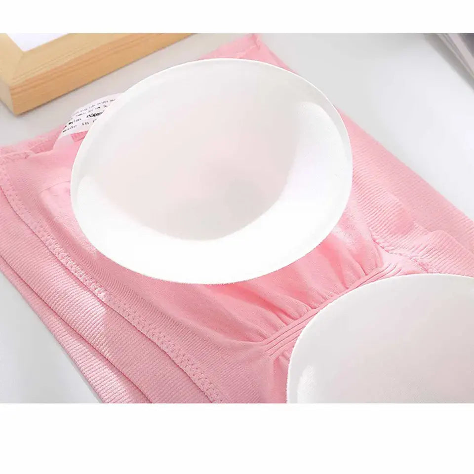 Women's Summer Breathable Tube Bralette Solid Pattern Strapless Crop Tops Sexy Bandeau Underwear-Wire Free Thin Knitted