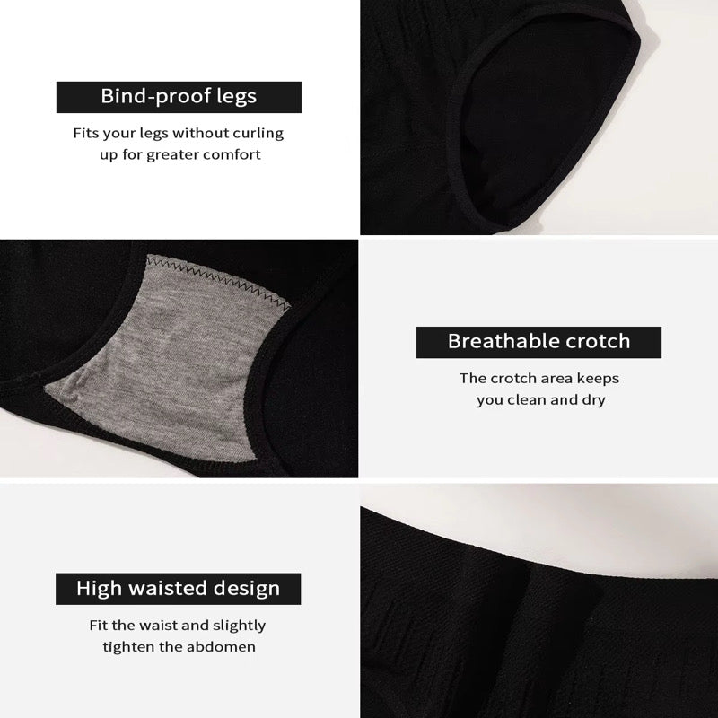 Breathable Solid Knitted Nylon Everyday Women's Hipster Underwear High-Rise Elastic Soft Panties