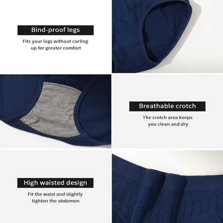 Breathable Solid Knitted Nylon Everyday Women's Hipster Underwear High-Rise Elastic Soft Panties