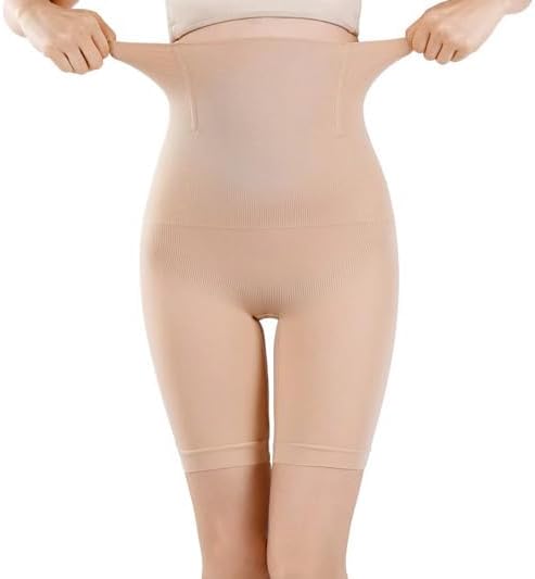 Women's High Waist Body Shaper Shorts, Tummy Control, Mid-Thigh Shapewear