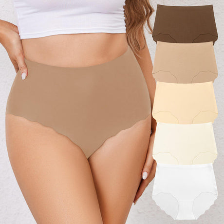 High Waist Ice Silk Brief Underwear Female Traceless Seamless Hipster Panties Breathable Knickers Women Panties