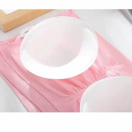 Women's Summer Breathable Tube Bralette Solid Pattern Strapless Crop Tops Sexy Bandeau Underwear-Wire Free Thin Knitted