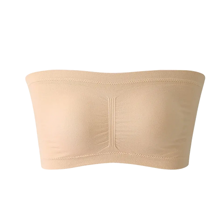 Women's Summer Breathable Tube Bralette Solid Pattern Strapless Crop Tops Sexy Bandeau Underwear-Wire Free Thin Knitted