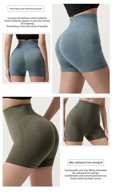Custom Logo Women Sports Wear Fitness Scrunch Butt Lift Gym Seamless Pants High Waist Yoga Leggings Shorts