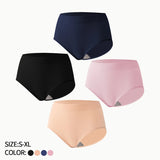 Breathable Solid Knitted Nylon Everyday Women's Hipster Underwear High-Rise Elastic Soft Panties