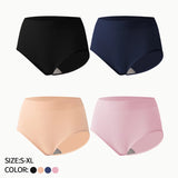 Breathable Solid Knitted Nylon Everyday Women's Hipster Underwear High-Rise Elastic Soft Panties