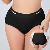 Breathable Solid Knitted Nylon Everyday Women's Hipster Underwear High-Rise Elastic Soft Panties