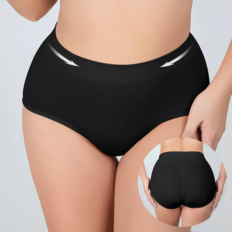 Breathable Solid Knitted Nylon Everyday Women's Hipster Underwear High-Rise Elastic Soft Panties