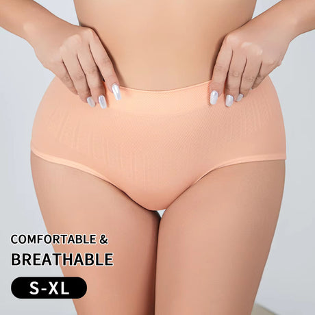 Breathable Solid Knitted Nylon Everyday Women's Hipster Underwear High-Rise Elastic Soft Panties