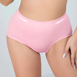 Breathable Solid Knitted Nylon Everyday Women's Hipster Underwear High-Rise Elastic Soft Panties