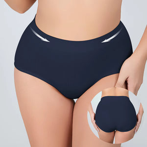 Breathable Solid Knitted Nylon Everyday Women's Hipster Underwear High-Rise Elastic Soft Panties