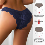 Women's Sexy Lace Thong V-Shaped Waist Head Design Briefs Custom Label Logo Breathable Seamless Underwear Panty