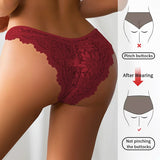 Women's Sexy Lace Thong V-Shaped Waist Head Design Briefs Custom Label Logo Breathable Seamless Underwear Panty