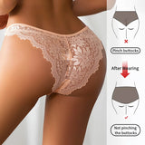 Women's Sexy Lace Thong V-Shaped Waist Head Design Briefs Custom Label Logo Breathable Seamless Underwear Panty