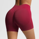 Women's High Waist Yoga Pants with Elastic Closure Breathable Solid Pattern Sports Shorts for Fitness Running Gym Butt Lift