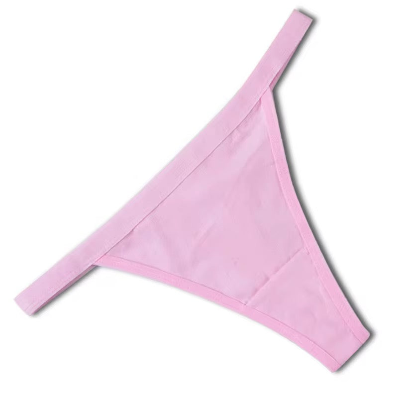 Sexy Women's Underwear T-back Daily 100% Cotton Thongs Panties Daily G-String Low-rise Knitted for Adults