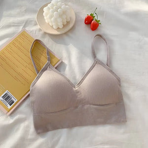 New Sexy Brassiere Wireless Bralette Sports Yoga Bra U X-cross Back Tube Top Wrapped Chest Girl Lady Vest Seamless Bra Tube Top