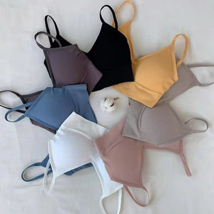 New Sexy Brassiere Wireless Bralette Sports Yoga Bra U X-cross Back Tube Top Wrapped Chest Girl Lady Vest Seamless Bra Tube Top