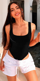 Women's U-neck Sleeveless Backless Bodysuit ,Sexy Slim-Fit . Body Shapewear