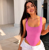 Women's U-neck Sleeveless Backless Bodysuit ,Sexy Slim-Fit . Body Shapewear