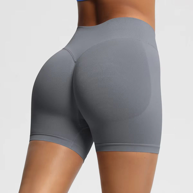 Women's High Waist Yoga Pants with Elastic Closure Breathable Solid Pattern Sports Shorts for Fitness Running Gym Butt Lift